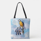 Exotic Blue Dream Catcher Bridesmaid gift Tote Bag (Achterkant)