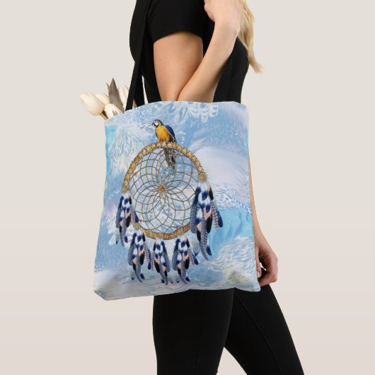 Exotic Blue Dream Catcher Bridesmaid gift Tote Bag (Dichtbij)