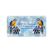 Exotic Blue Dream Catcher briefpapier Etiket (Voorkant)