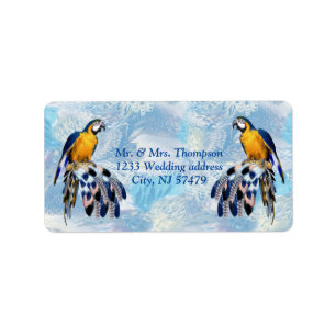 Exotic Blue Dream Catcher briefpapier Etiket