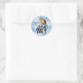 Exotic Blue Dream Catcher Briefpapier Ronde Sticker (Tas)
