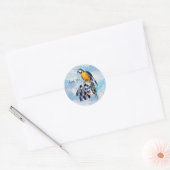 Exotic Blue Dream Catcher Briefpapier Ronde Sticker (Envelop)