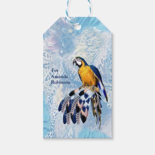 Exotic Blue Dream Catcher Cadeaulabel (Voorkant)