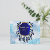 Exotic Blue Dream Catcher Hartelijk dank Aankondigingskaart (Staand voorkant)