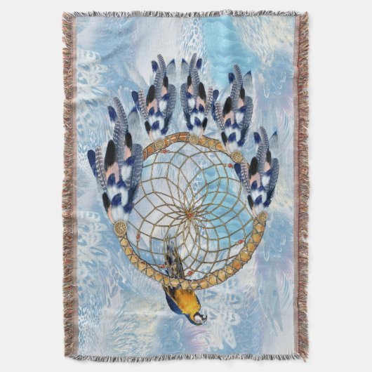 Exotic Blue Dream Catcher Home decor Deken (Voorkant Verticaal)