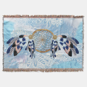 Exotic Blue Dream Catcher Home Decor Deken