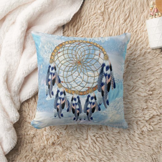 Exotic Blue Dream Catcher Home Decor Kussen (Deken)