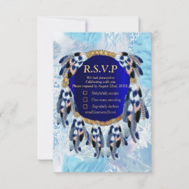 Exotic Blue Dream Catcher RSVP Kaartje