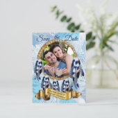 Exotic Blue Dream Catcher Save the date Aankondigingskaart (Staand voorkant)