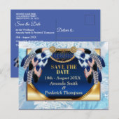 Exotic Blue Dream Catcher Save the Dates Aankondigingskaart (Voorkant / Achterkant)