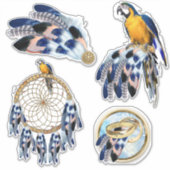 Exotic Blue Dream Catcher Sticker (Voorkant)