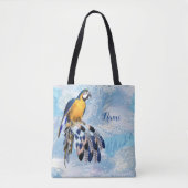 Exotic Blue Dream Catcher Tote Bag (Voorkant)