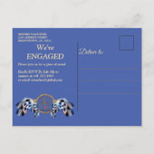 Exotic Blue Dream Catcher Verloving Uitnodiging Briefkaart (Achterkant)