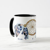 Exotic Blue Dream Catcher Wedding Gift Mok (Voorkant links)