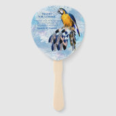 Exotic Blue Dream Catcher Wedding Handwaaier (Achterkant)