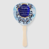 Exotic Blue Dream Catcher Wedding Handwaaier (Voorkant)