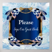 Exotic Blue Dream Catcher Wedding Poster (Voorkant)