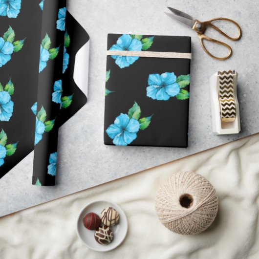 Exotic Blue Hibscus Cadeaupapier