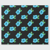 Exotic Blue Hibscus Cadeaupapier (Vlak)