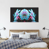 Exotic Blue Orchid Reflection Canvas Afdruk (Insitu (Slaapkamer))