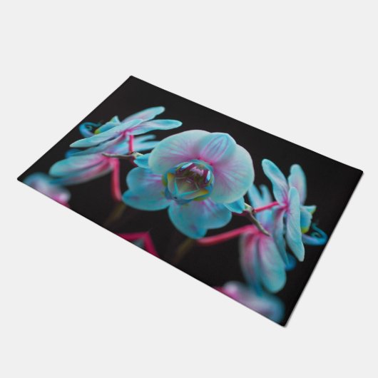 Exotic Blue Orchid Reflection Deurmat (Schuin)