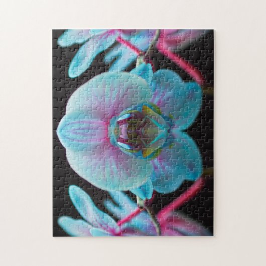 Exotic Blue Orchid Reflection Legpuzzel (Verticaal)