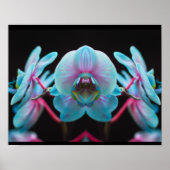 Exotic Blue Orchid Reflection Poster (Voorkant)