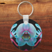 Exotic Blue Orchid Reflection Sleutelhanger (Voorkant)