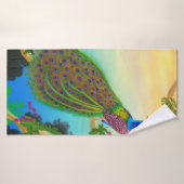 Exotic Blue Peacock Bath Towel Badhanddoek (Badhanddoek)