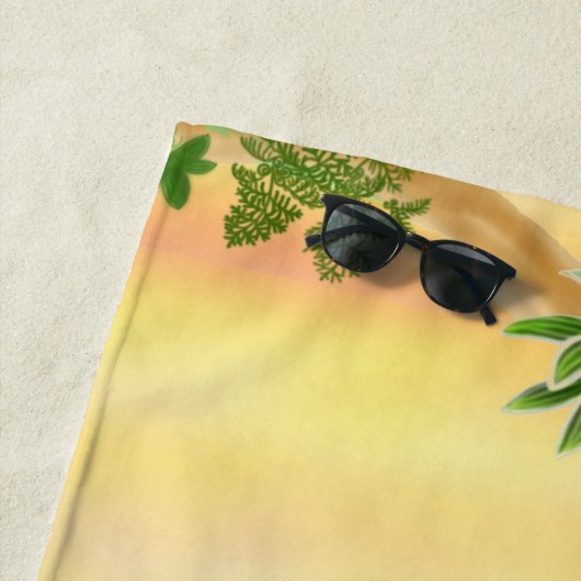 Exotic Blue Peacock Beach Towel Strandlaken (In situ)