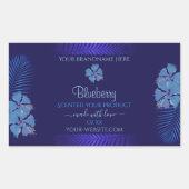 Exotic Blue Product Labels Blauwgroen Hawaiian Flo (Voorkant)