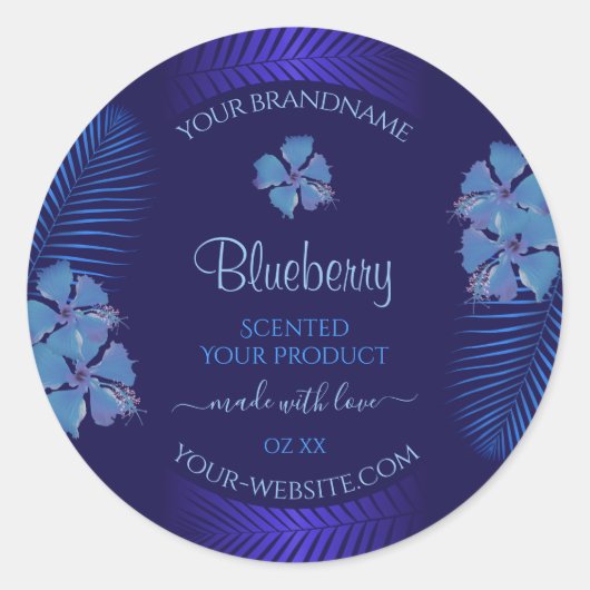 Exotic Blue Product Labels Blauwgroen Hawaiian Flo (Voorkant)