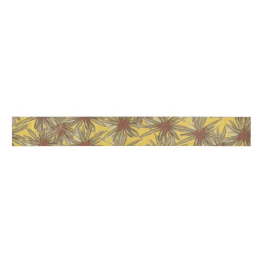 Exotic Bromeliads Patroon Grosgrain Lint (Voorkant)