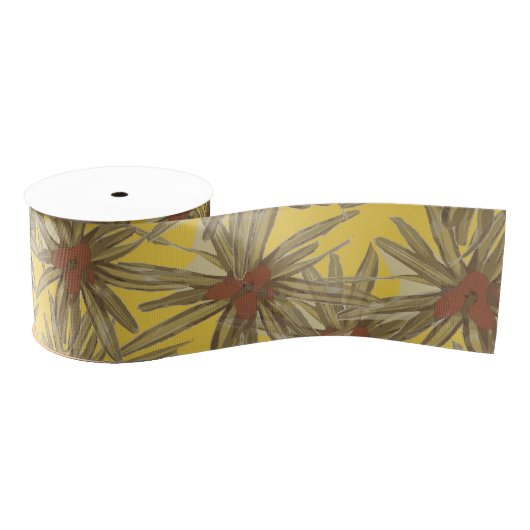 Exotic Bromeliads Patroon Grosgrain Lint (Spoel)