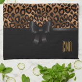 Exotic Brown Leopard Animal | Monogram Theedoek (Gevouwen)