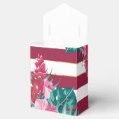 Exotic burgundy monogram gestript bedankdoosjes (Geopend)