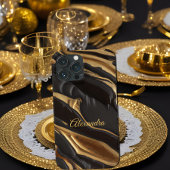 Exotic Chocolate Gold Black Honeycomb swirl Case-Mate iPhone Case