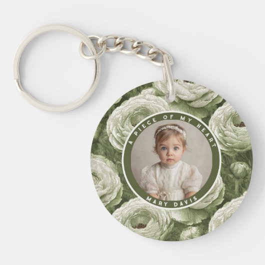 Exotic Christmas Gifts For Men Custom Ranunculus Sleutelhanger (Voorkant)