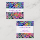 Exotic Colorful Animal Print Square Visitekaartje (Voorkant / Achterkant)