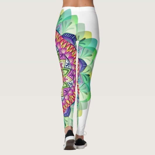 Exotic Colorful mandala Leggings (Achterkant)