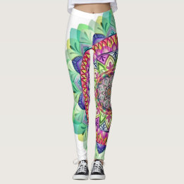 Exotic Colorful mandala Leggings