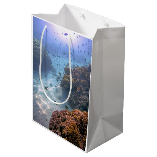 Exotic coral reef photo effect medium cadeauzakje (Achterkant Gekanteld)
