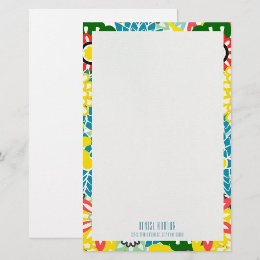 EXOTIC DAISY briefpapier (Voorkant / Achterkant)