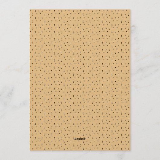 Exotic Desert Oasis Wedding Invitation  Kaart (Achterkant)