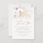 Exotic Elegant Boho Floral Thank You Bedankkaart (Voorkant)