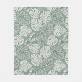 Exotic Elegant Monsteras Fleece Deken (Voorkant)
