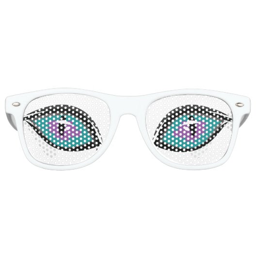 Exotic Eyes Party Shades Retro Zonnebril (Voorkant)