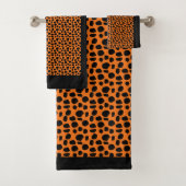 EXOTIC FAUX JAGUAR PRINT Poly Cotton Bad Handdoek (Insitu)