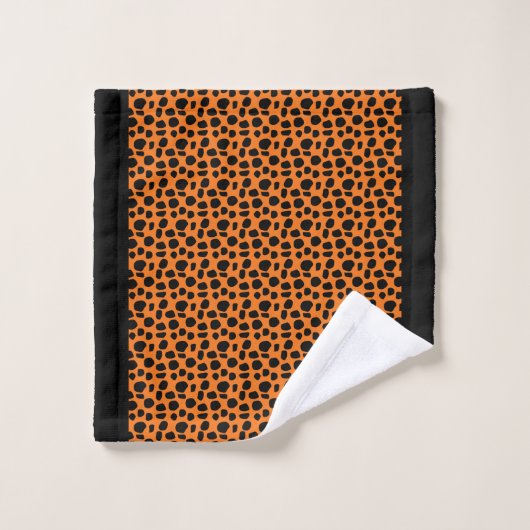EXOTIC FAUX JAGUAR PRINT Poly Cotton Bad Handdoek (Wasdoekje)
