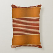 Exotic Faux Snake Leather & Linear Stripe Pumpkin Accent Kussen (Voorkant(Verticaal))